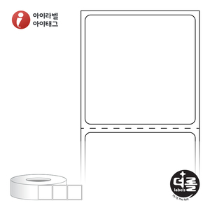 RL4039DT (75지관), 흰색 감열라벨, 40 x 39.333 (mm) - 리본 불필요 [3,000라벨/롤]