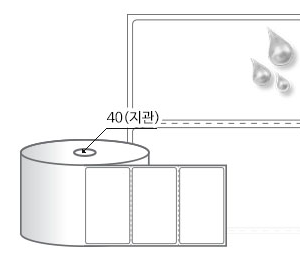 RS9554PPDT 흰색(방수) PP 감열지 95 x 54 (mm), 지관: 40mm [500라벨/Roll]