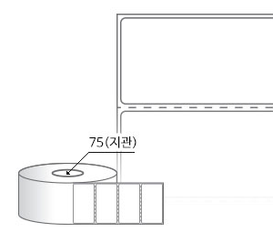 RL6035DT 라벨크기: 60 x 35 (mm) , 지관: 75mm [3,000라벨/Roll]