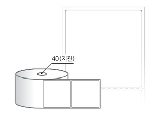 RS8080DT 라벨크기: 80 x 80 (mm) , 지관: 40mm [250라벨/Roll]