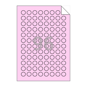 18 (mm) 원형 RV596P 분홍색 모조 시치미