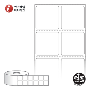 RS031031DT, 흰색 감열지, 30 x 30 (mm) , 지관: 40mm [1,500라벨/Roll]