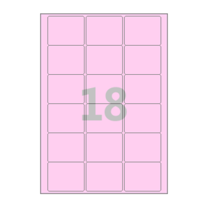 60 x 48 (mm) CL818P 분홍색 모조지
