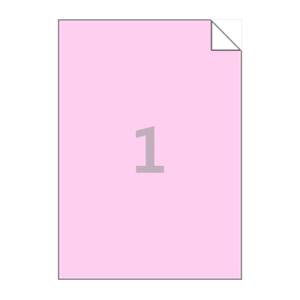 210 x 297(mm) RV611P 분홍색 모조 시치미