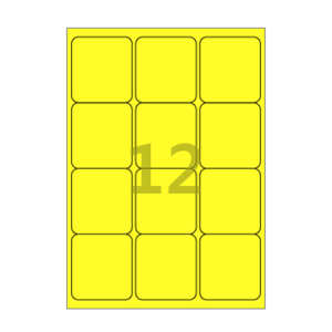 63.4 x 71.53 (mm) CL234TY 노란색 모조지