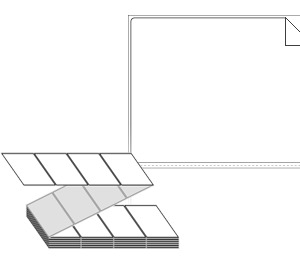 100 x 80 (mm) ZL10080RVDT 흰색 시치미 감열지 [2,000라벨/Box]