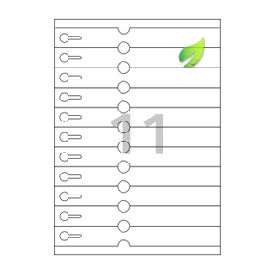 210 x 25 (mm) TLT0111ME (흰색 모조 에코, 잉크젯/레이저 겸용)