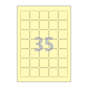 35 x 35 (mm) CL257Y 연노란색 모조지