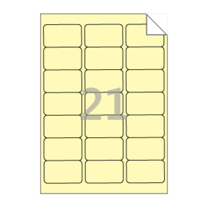 63.4 x 38.2 (mm) RV237Y 연노란색 모조 시치미