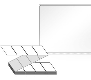 100 x 86 (mm) ZL10086LG 흰색 아트 광택지 [2,000라벨/Box]