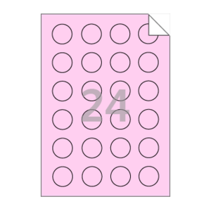 38.1 (mm) 원형 RV546P 분홍색 모조 시치미