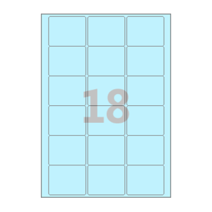60 x 48 (mm) CL818B 하늘색 모조지
