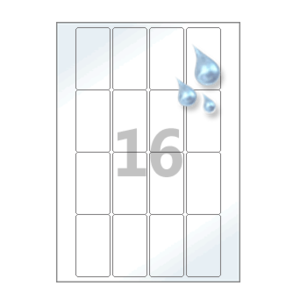 40 x 71 (mm) CL947WP 흰색 PET 방수