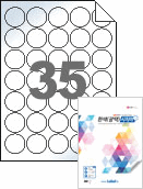 36 (mm) 원형 RV535LG 흰색 광택 아트 시치미
