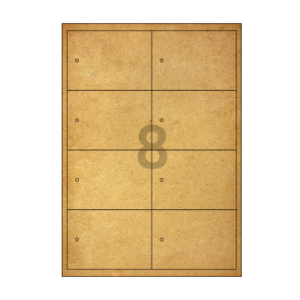 100x70mm TLH0081KR (갈색 크라프트, 레이저/잉크젯 겸용)