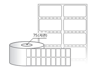 RL035018LG(아트지) 라벨크기: 35 x 18 (mm), 지관: 75mm [12,000라벨/Roll]