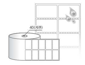 RS050031PPDT 흰색(방수) PP 감열지, 50 x 31 (mm), 지관: 40mm [2,000라벨/Roll]