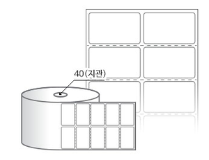 RS045027DT 라벨크기: 45 x 27 (mm) , 지관: 40mm [2,000라벨/Roll]