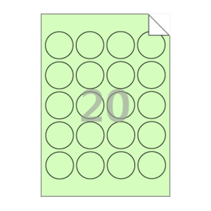 45 (mm) 원형 RV520G 연녹색 모조 시치미