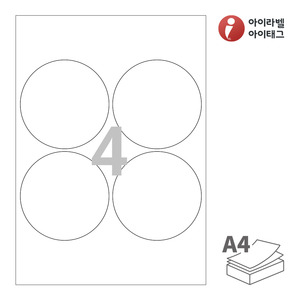 아이라벨 CL504 A4라벨 스티커 라벨지 흰색 모조 잉크젯, 레이저 프린터 겸용