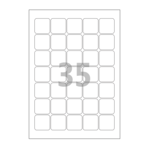 35 x 35 (mm) CL257 흰색모조지