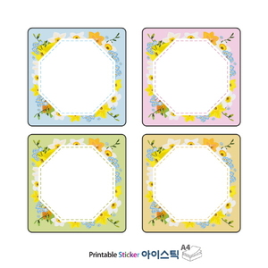 STA420D001CJLG, 흰색 고광택 잉크젯, 45 x 45 (mm), 잉크젯 프린터 전용