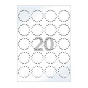45 x 45 (mm) 꽃 SL110LG 흰색 광택 아트지