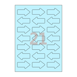 56 x 34 (mm) 화살표 SL108B 하늘색 모조지