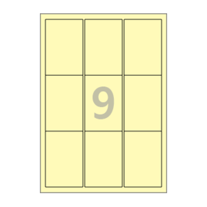 62 x 91 (mm) CL233Y 연노란색 모조지