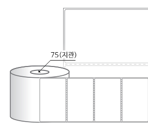 RL10061DT 라벨크기: 100 x 61 (mm) , 지관: 75mm [2,000라벨/Roll]