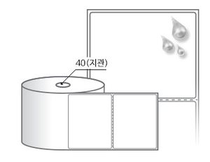 RS10080PPDT, 흰색(방수) PP 감열지, 100 x 80 (mm), 지관: 40mm [250라벨/Roll]
