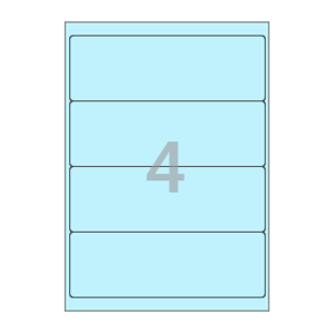 201.5 x 67.7 (mm) CL214B 하늘색 모조지
