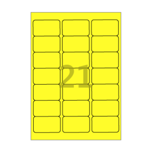 63.4 x 38.2 (mm) CL237TY 노란색 모조지
