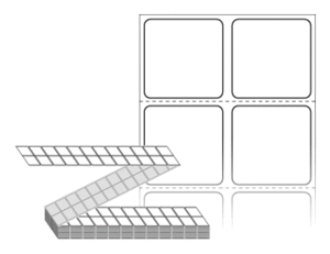 25 x 25 (mm) ZL025025DT 흰색 감열지 [12,000라벨/Box]