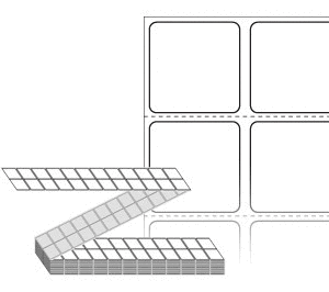 25 x 25 (mm) ZL025025DT 흰색 감열지 [12,000라벨/Box]