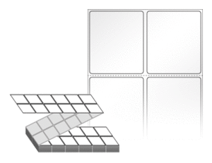 45 x 52 (mm) ZL045052LG 흰색 아트 광택지 [6,000라벨/Box]