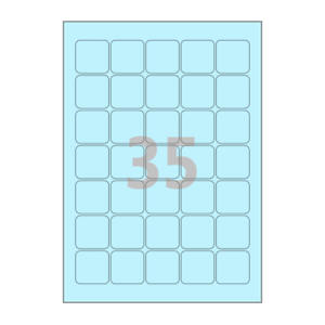 35 x 35 (mm) CL257B 하늘색 모조지