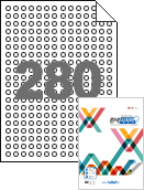 12 (mm) 원형 RV680 흰색 모조 시치미