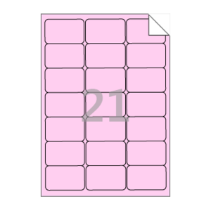 63.8 x 39.97 (mm) RV437P 분홍색 모조 시치미