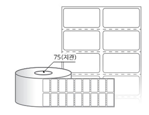 RL035018DT(감열지) 라벨크기: 35 x 18 (mm), 지관: 75mm [12,000라벨/Roll]