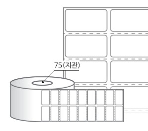 RL035018DT(감열지) 라벨크기: 35 x 18 (mm), 지관: 75mm [12,000라벨/Roll]