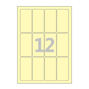45 x 90 (mm) CL912Y 연노란색 모조지