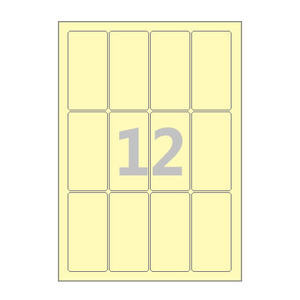 45 x 90 (mm) CL912Y 연노란색 모조지