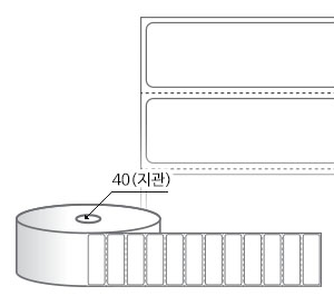 RS5518DT(감열지) 라벨크기: 55 x 18 (mm), 지관: 40mm [1,500라벨/Roll]