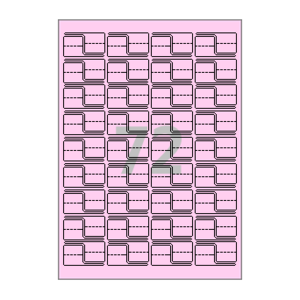 23 x 12 (mm) 삐치미 CB772P 분홍색 모조지
