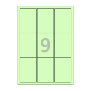 62 x 91 (mm) CL233G 연녹색 모조지