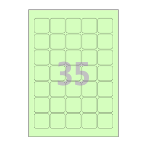 35 x 35 (mm) CL257G 연녹색 모조지