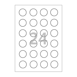 38.1 (mm) 원형 CL546 흰색모조지