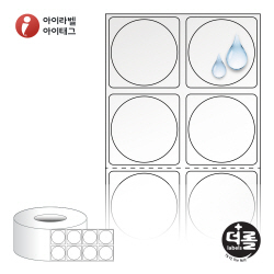 RL030030TPO, 투명(방수) PO, Φ30 (mm) 원형 , 지관: 75mm - 리본 필요  [8,000라벨/Roll]