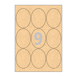 65 x 87 (mm) 타원형 OL509KR 갈색 크라프트
